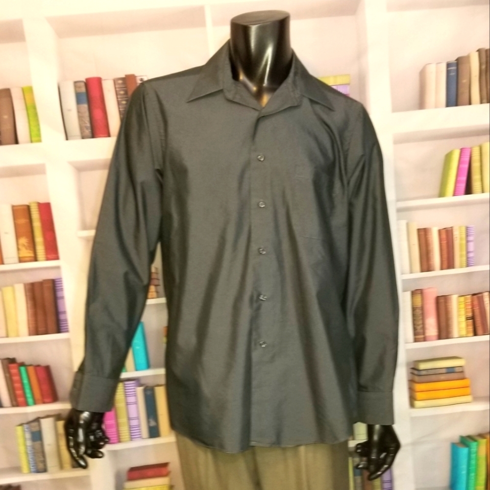 Regis iridescent grey dress shirt 34/35